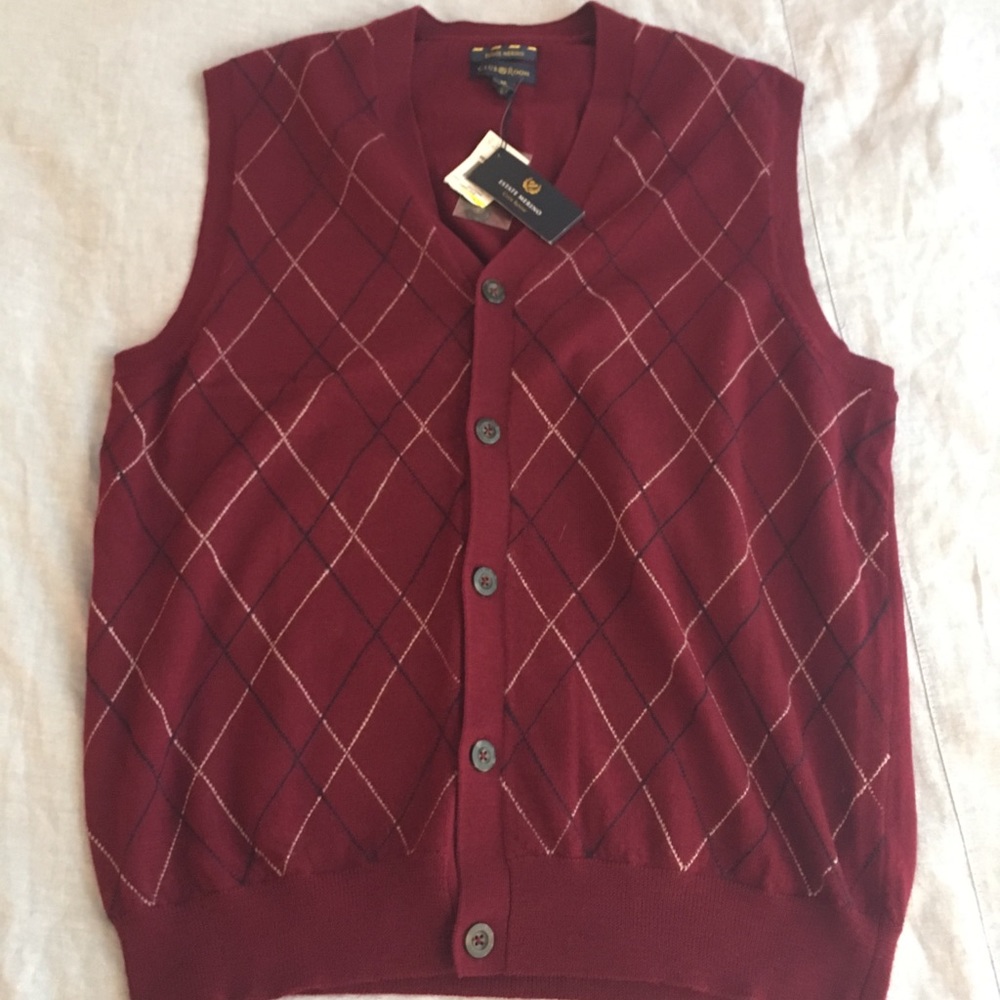 Club room medium new golf Button Up sweater